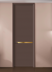 Latest Design Modern European Luxury MDF Solid Wood Sound Insulation Wooden Doors for Interior Bathroom Entry Living Room Bedroom