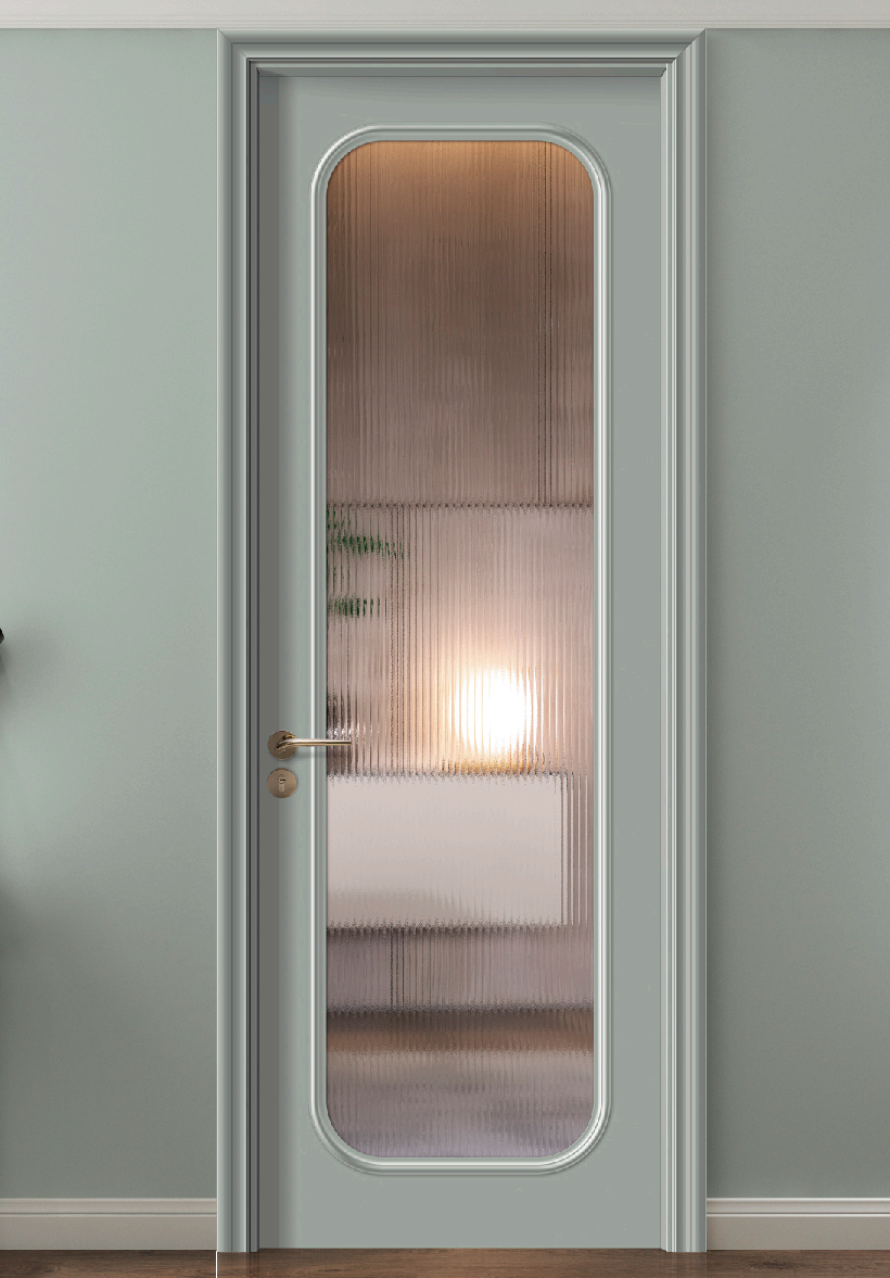 Luxurious Natural Wood Solid Doors Modern European Style Interior Glass Doors