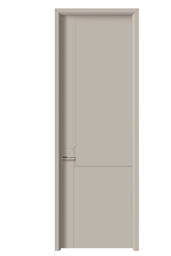 China Factory Modern Custom Primed Solid Wood Door Waterproof Interior Door for House