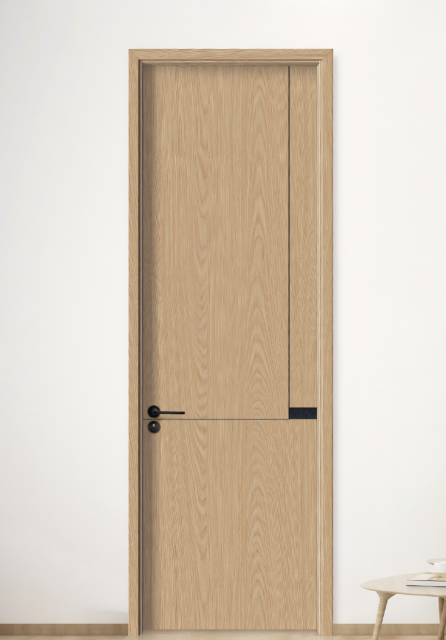 Modern Luxury Swing Solid Wood Interior Door Windproof Finished Wooden Door for Hotel Apartment and Residential Projects