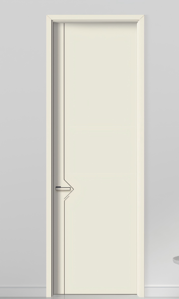 Modern Interior Design Wood Door for Villa Hotel Decoration Waterproof Finished Surface Solid Wood Side Opening for Apartment