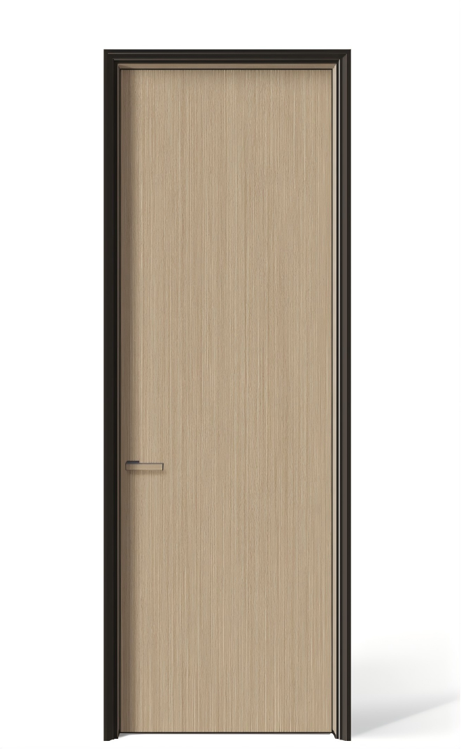 Soundproof and Moisture-resistant Aluminum-wood Door with Outward-flat, Inward-opening Design and Aluminum Alloy Frame Set