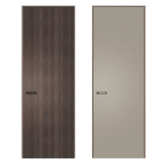 Luxury Aluminum Wood Interior Door High-End Sound Insulation Durable Finish Customizable Minimalist Design for Hotel Bedroom Use