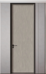 Modern Simple Design Durable Waterproof Aluminum Wooden Door with Windproof Feature for Interior House Bedroom