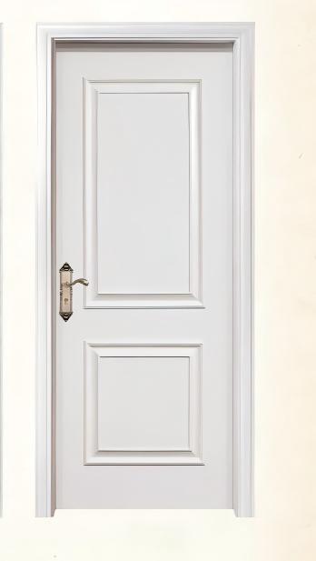 North American Style Modern Wooden Doors Interior MDF Doors White Primed Shaker Door