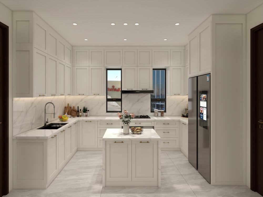 High End Solid Wood Kitchen Cabinet Shaker Style Modern Design Modular Cabinets Luxury Custom Wood Full Set Kitchen Furniture
