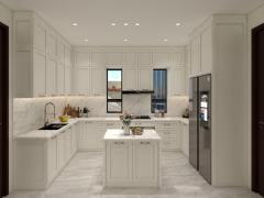 High End Solid Wood Kitchen Cabinet Shaker Style Modern Design Modular Cabinets Luxury Custom Wood Full Set Kitchen Furniture
