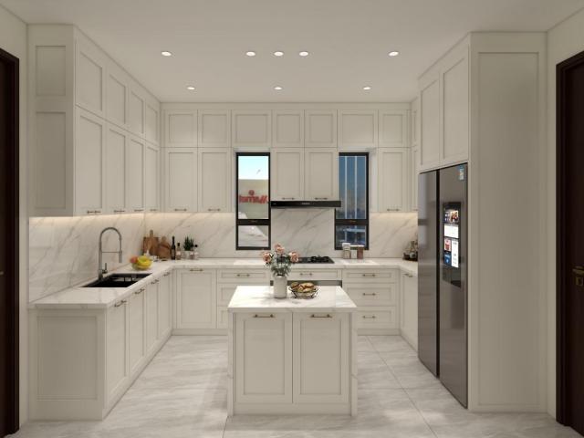 High End Solid Wood Kitchen Cabinet Shaker Style Modern Design Modular Cabinets Luxury Custom Wood Full Set Kitchen Furniture