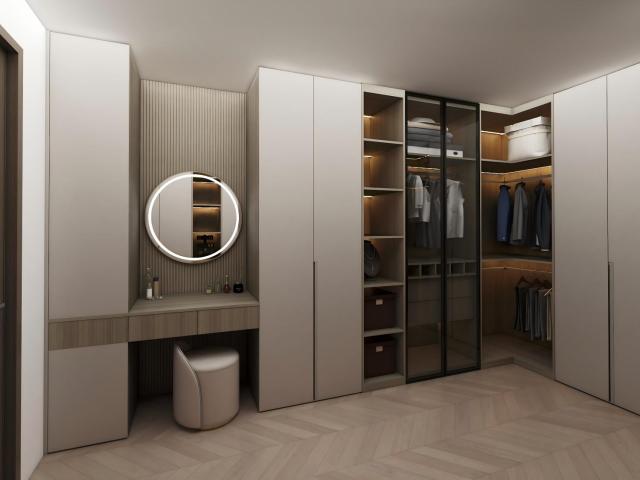 One Stop Wardrobe Set Custom Built Premium Walk in Closet Luxury Bedroom Wardrobe Storage Dressing Table