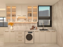 Custom Contemporary White Oak Kitchen Cabinets With MDF & Solid Wood Doors Modular Base & Wall Units L-Shape Eco-Friendly