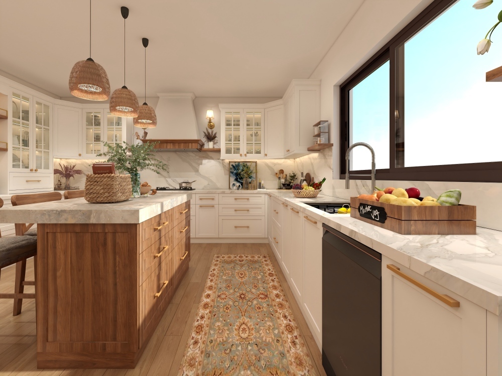American Style Narrow Slim Frame Shaker White Oak Wood Kitchen Cabinet For Sale