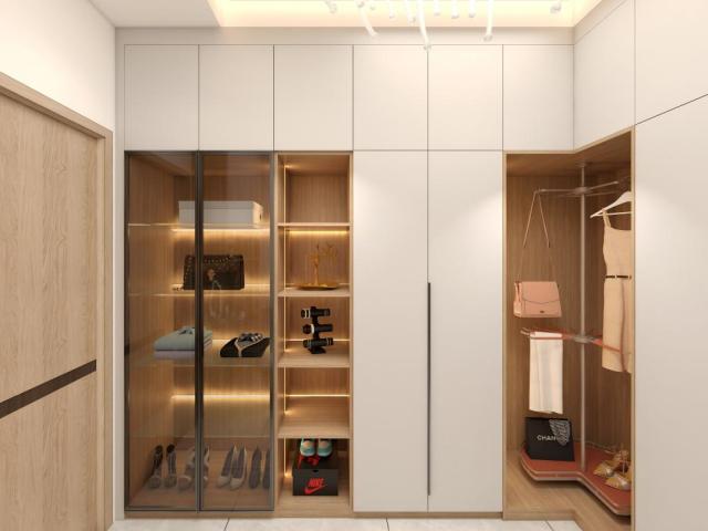 Contemporary Style Bedroom Combination Wardrobe Design Multi Functional Smart Design Wardrobe High-quality Production Wardrobe
