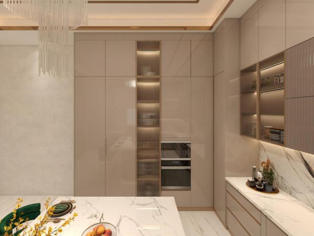 Modern Luxury Ready to Assemble Interior Furniture Flat Pack Cabinet Design Cupboard Kitchen Cabinets