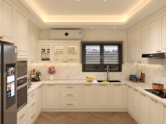 Wholesale Price Ready To Assemble Solid Wood Kitchen Cabinet