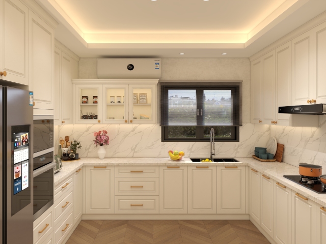 Wholesale Price Ready To Assemble Solid Wood Kitchen Cabinet