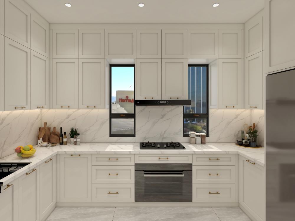 High End Solid Wood Kitchen Cabinet Shaker Style Modern Design Modular Cabinets Luxury Custom Wood Full Set Kitchen Furniture