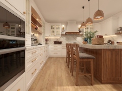 American Style Narrow Slim Frame Shaker White Oak Wood Kitchen Cabinet For Sale