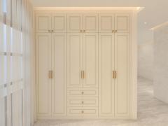 Custom Solid Oak Wood Wardrobe with Mixed Oil Finish European Style Light-Colored Full Home Customization Walk-in Closet