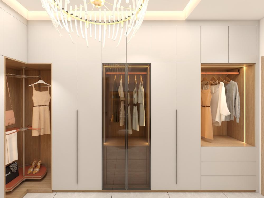 Contemporary Style Bedroom Combination Wardrobe Design Multi Functional Smart Design Wardrobe High-quality Production Wardrobe