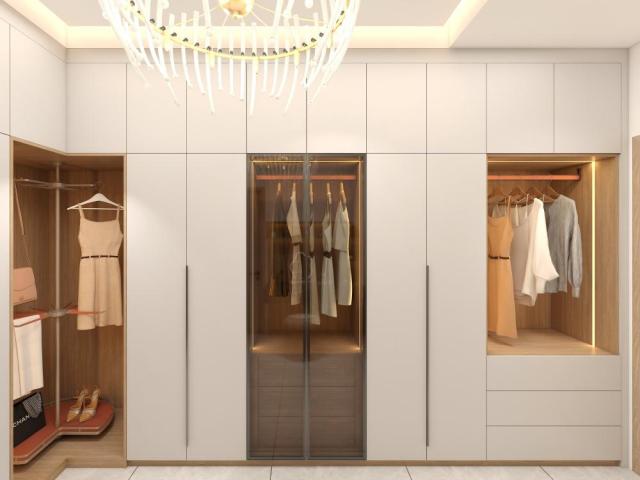 Contemporary Style Bedroom Combination Wardrobe Design Multi Functional Smart Design Wardrobe High-quality Production Wardrobe