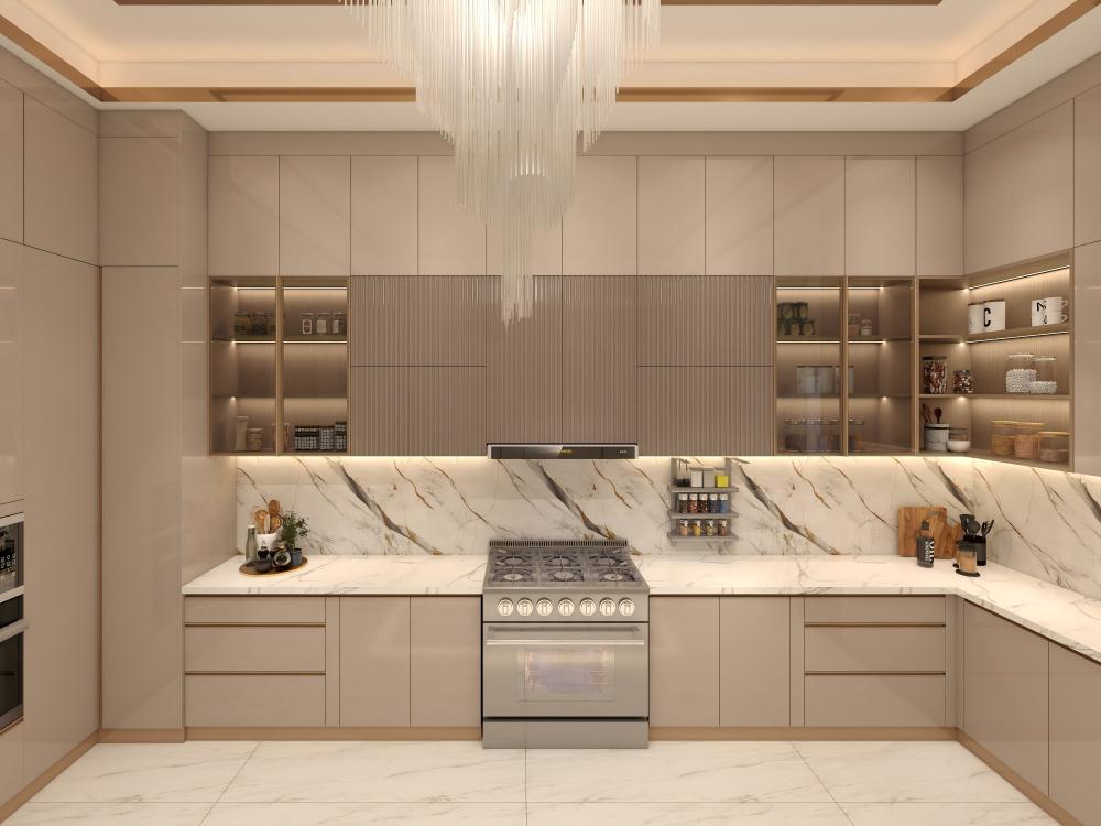 Modern Luxury Ready to Assemble Interior Furniture Flat Pack Cabinet Design Cupboard Kitchen Cabinets