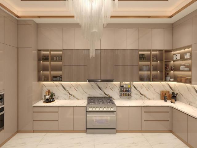 Modern Luxury Ready to Assemble Interior Furniture Flat Pack Cabinet Design Cupboard Kitchen Cabinets