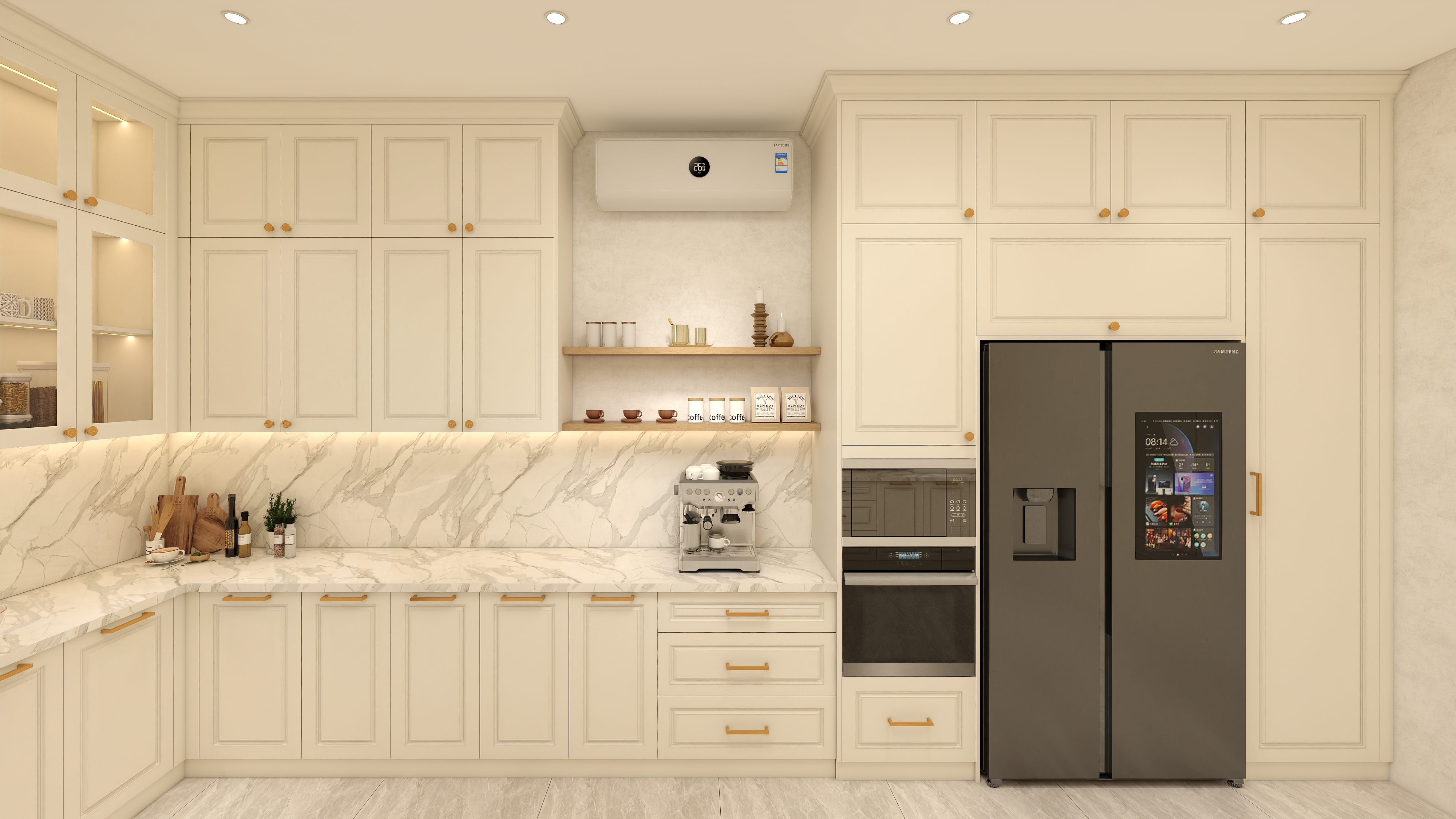 Free Design Custom Luxury Classic Painted Gray Modern Dark Grey Wood Melamine Board Kitchen Cabinet Island Set Sink