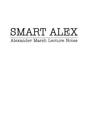 Smart Alex by Alexander Marsh