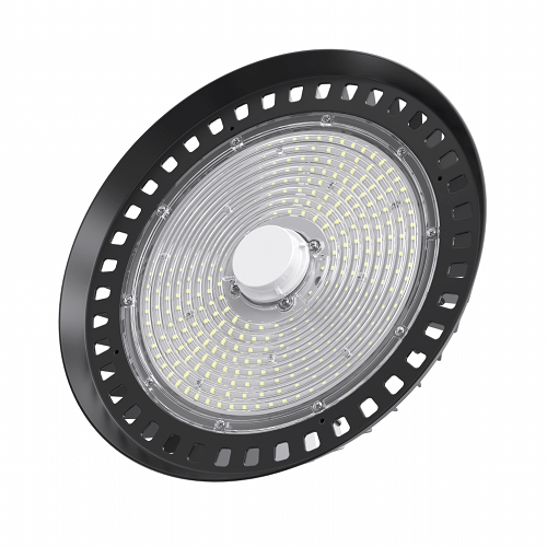 Detailed image of the sensor on the Crossover UFO Highbay Light, highlighting its capability to adjust based on ambient light