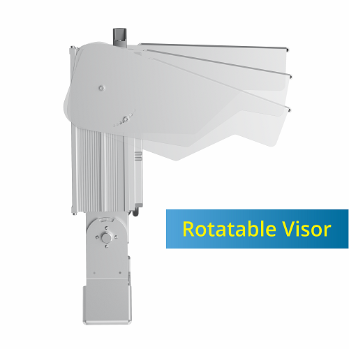 Side-by-side comparison of Sniper Series LED highmast lights versus traditional lighting solutions, emphasizing brightness and efficiency