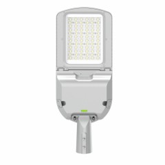 Close-up view of the unique optics of the Poseidon G3 street lighting fixture, highlighting its T2M/T3M wingspan.