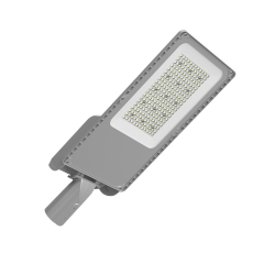 Meta LED streetlight in an industrial outdoor setting, offering enhanced visibility