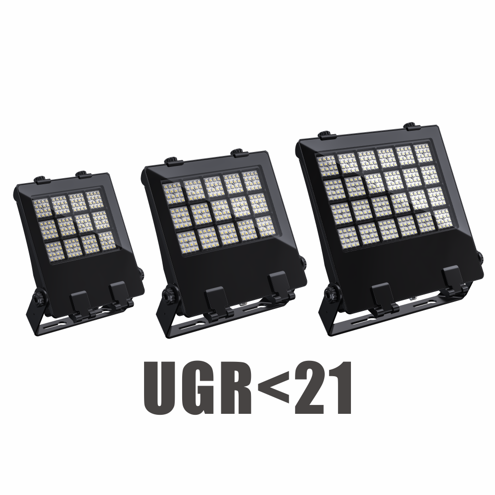 Front view of the Navigator Industrial LED Flood Light emphasizing its anti-glare design for visual comfort in industrial settings