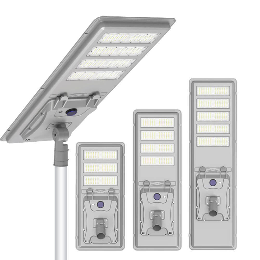 All In One Solar Street Light with integrated solar panel and LED lighting