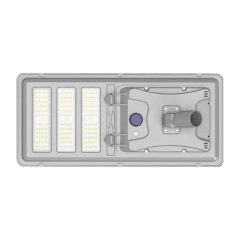 Integrated solar-powered street light with long-lasting battery and LED panel