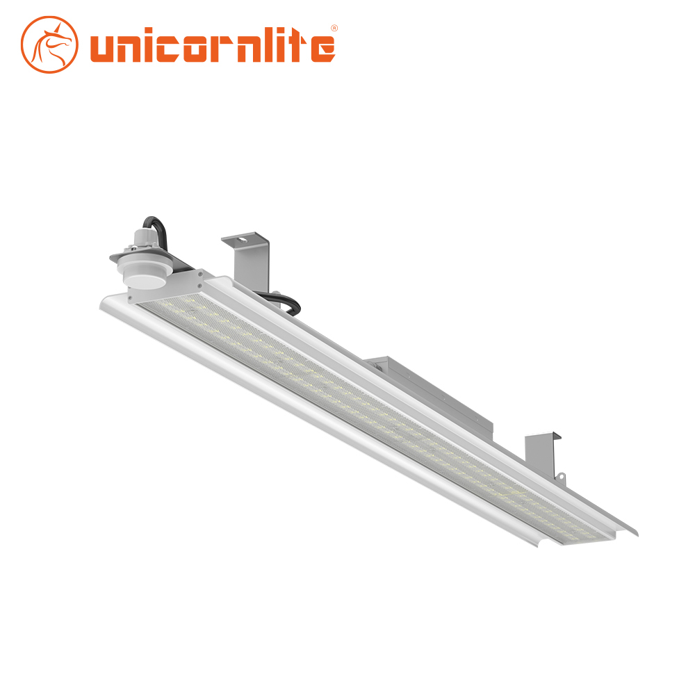 Detailed view of the special lens used in the Galaxy G2 Linear LED High Bay Light, ensuring optimal straight line light distribution for effective illumination