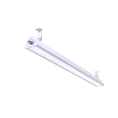 Image demonstrating the bright light output of the IP66 linear highbay light, enhancing visibility in workspace environments