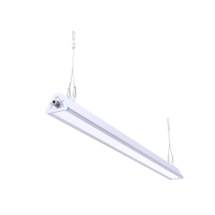 Detailed view of the IP66 waterproof housing of the linear highbay light, ensuring protection against dust and moisture