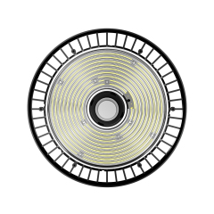 Side profile of the UFO highbay light emphasizing its robust build quality and modern aesthetics for enhanced lighting performance.