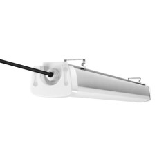 Close-up view of the Honor Series tri-proof light fixture, highlighting its robust design and durable materials.