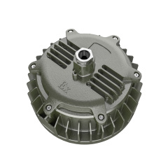 Side angle of the Mega Pro highbay, emphasizing its durable design suitable for explosive atmospheres.