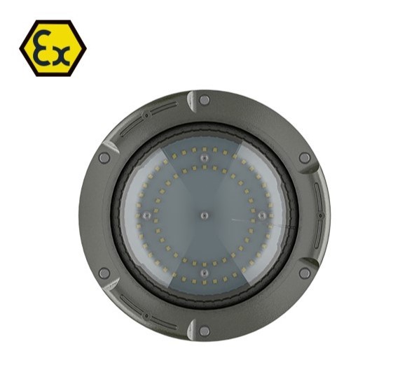 Mega Pro Series explosion-proof highbay light designed for industrial applications in hazardous environments.