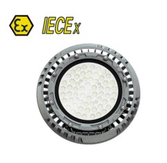 Mega G2 Series Atex explosion-proof highbay light installed in an industrial setting, showcasing its robust design and safety features.