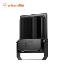 Side view of the Lighthouse explosion-proof floodlight, highlighting its heat dissipation features and compact design.
