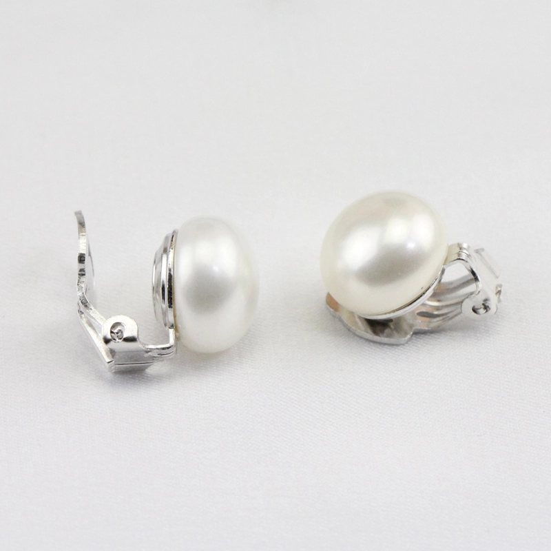 clip pearl earrings