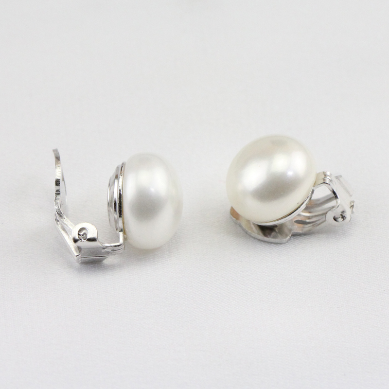 clip pearl earrings