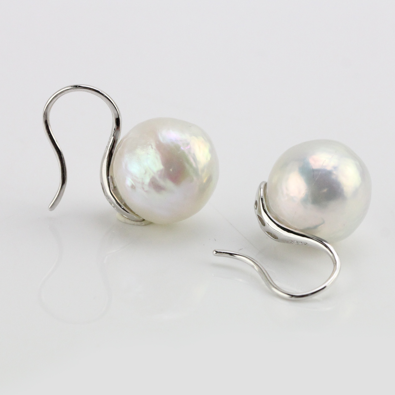 12mm Large Freshwater Baroque Pearl Earrings Dangle