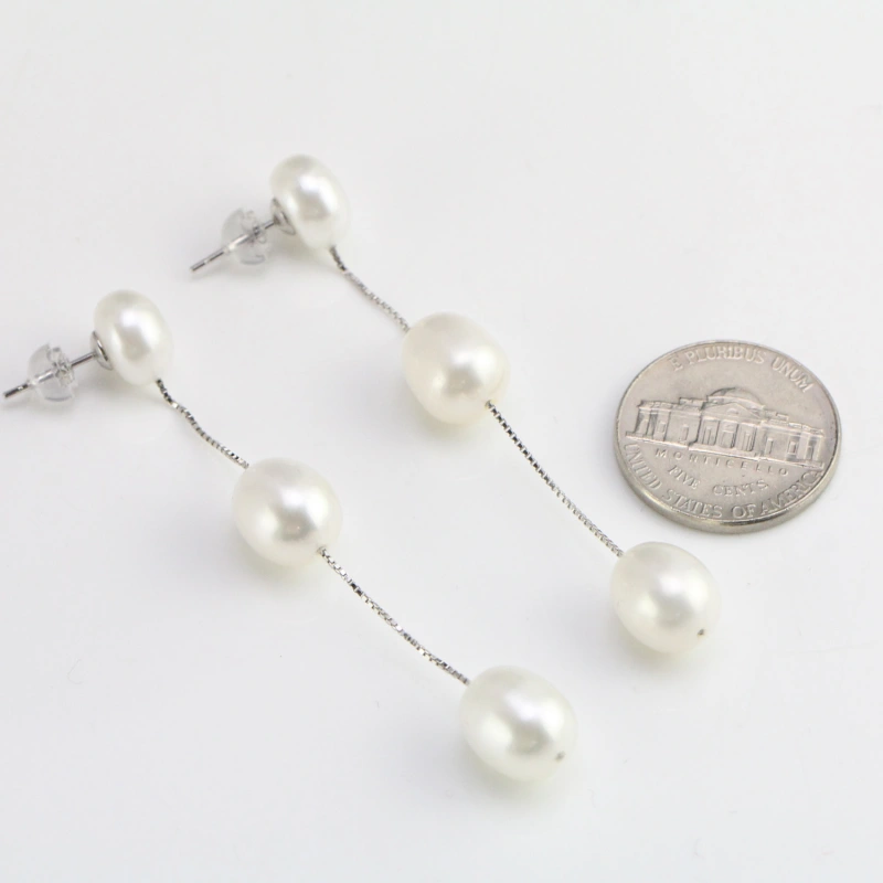 pearl long earrings
