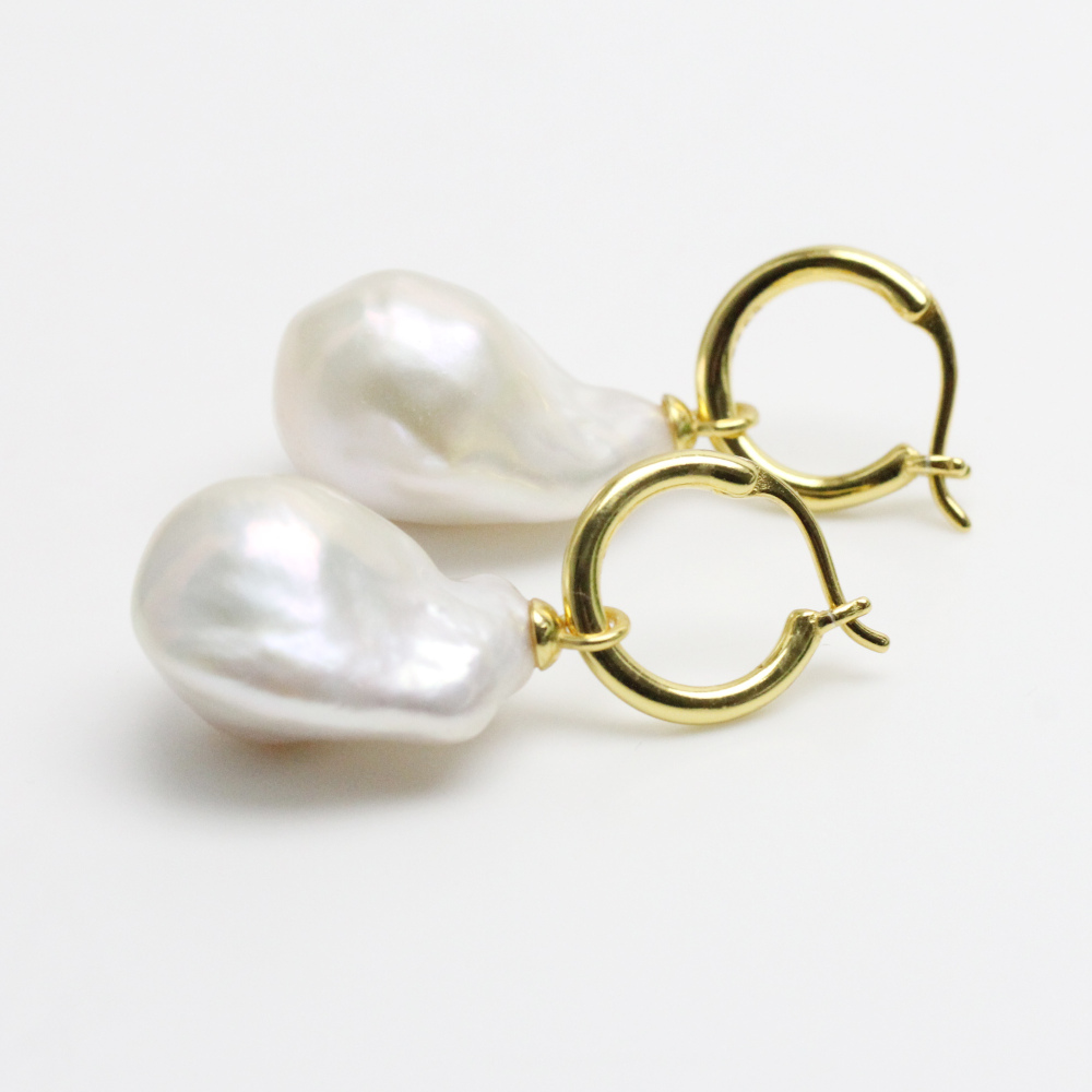detachable baroque pearl earrings
