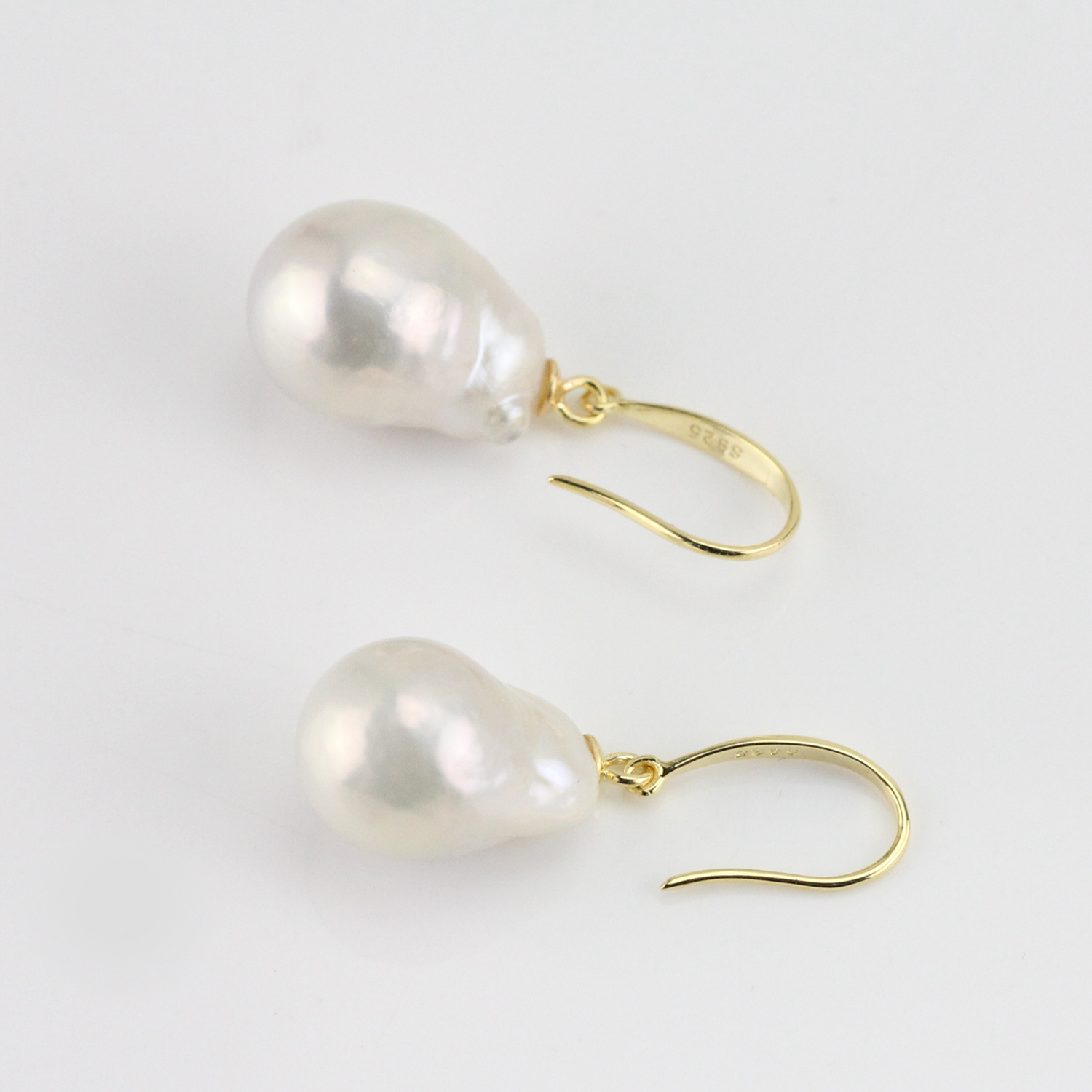 10-11mm White Drop Freshwater Pearl Earrings